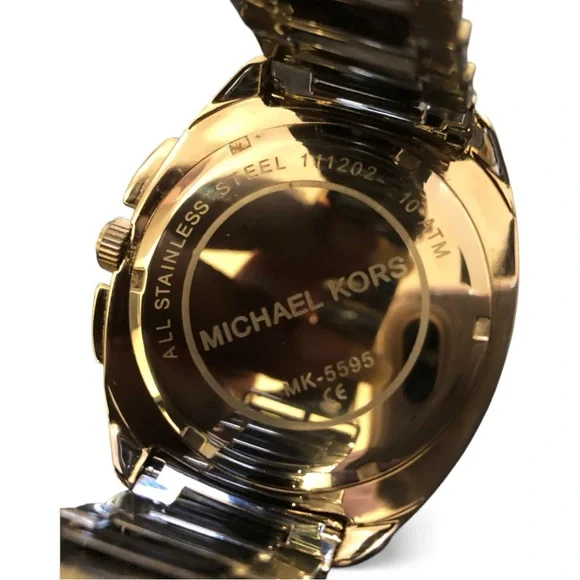 Michael Kors Tribeca Chronograph Zebra Bracelet Watch MK5595 Holiday Gift Ready - Picture 6 of 10